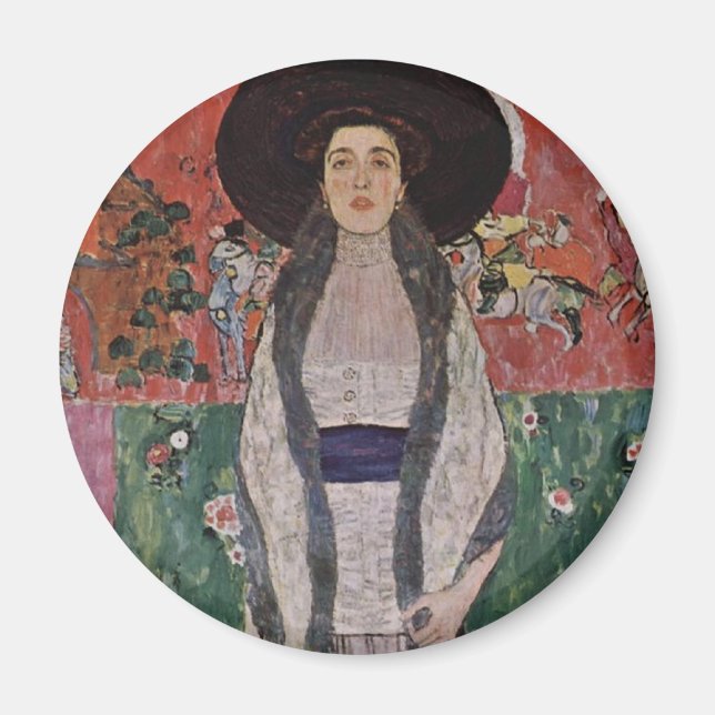 Gustav Klimt Portrait von Adele Bloch-Bauer II Magnet (Vorne)