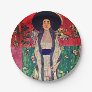 Gustav Klimt Portrait von Adele Bloch-Bauer II Pappteller