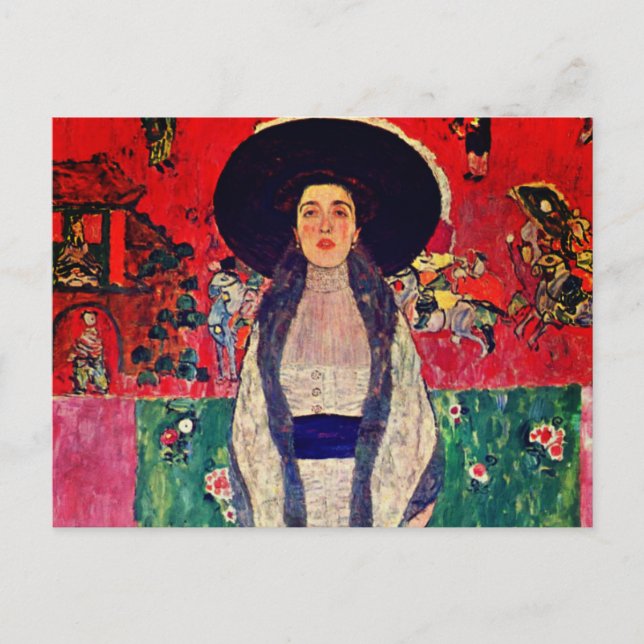 Gustav Klimt Portrait von Adele Bloch-Bauer II Postkarte (Vorderseite)