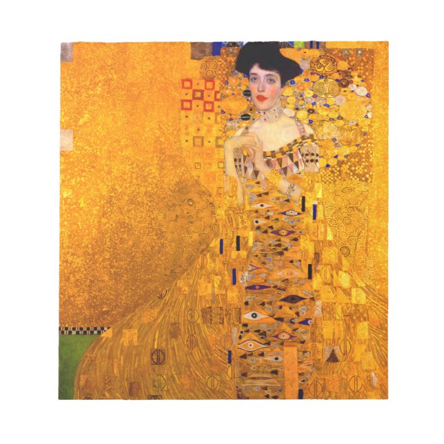 Gustav Klimt Portrait von Adele Bloch Bauer Notizblock (Vorderseite)