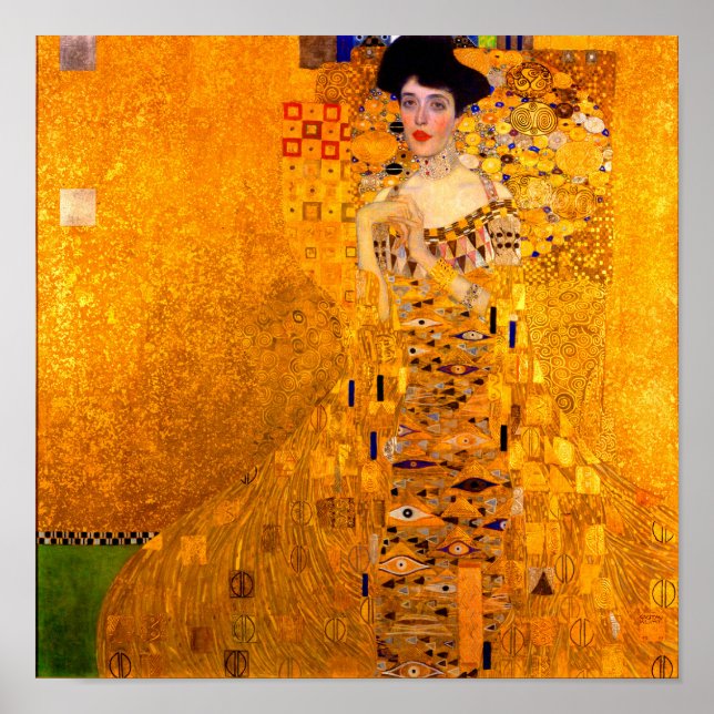 Gustav Klimt Portrait von Adele Bloch Bauer Poster (Vorne)