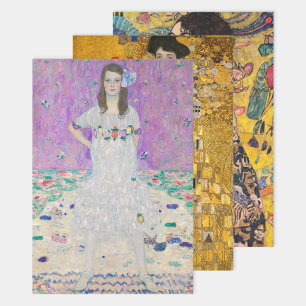Gustav Klimt - Portraits Masterpiece Selection Geschenkpapier Set