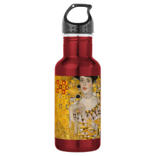 Gustav Klimt - Porträt der Adele Bloch-Bauer I Edelstahlflasche