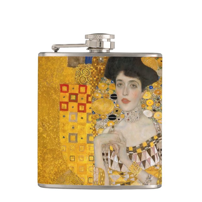 Gustav Klimt - Porträt der Adele Bloch-Bauer I Flachmann (Vorderseite)