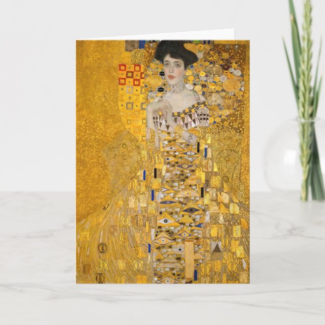 Gustav Klimt - Porträt der Adele Bloch-Bauer I Karte (Vorderseite)