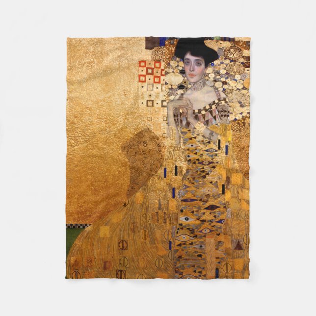 Gustav Klimt Porträt von Adel Bloch Bauer 1907 Fleecedecke (Vorderseite)