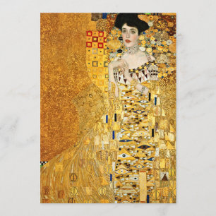 Gustav Klimt - Porträt von Adele Bloch Bauer Einladung