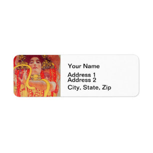 Gustav Klimt Red Woman Gold Schlangen Malerei