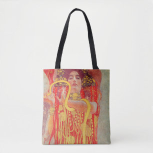 Gustav Klimt Red Woman Gold Schlangen Malerei