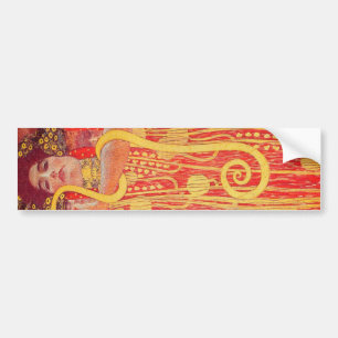 Gustav Klimt Red Woman Gold Schlangen Malerei Autoaufkleber