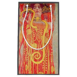 Gustav Klimt Red Woman Gold Schlangen Malerei Kleine Geschenktüte