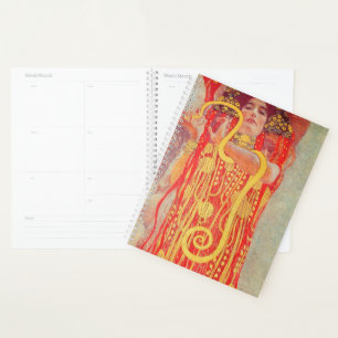 Gustav Klimt Red Woman Gold Schlangen Malerei Planer