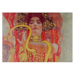 Gustav Klimt Red Woman Gold Schlangen Malerei Schneidebrett