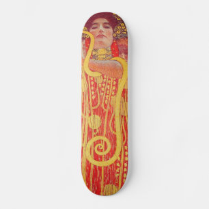 Gustav Klimt Red Woman Gold Schlangen Malerei Skateboard