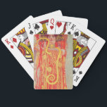 Gustav Klimt Red Woman Gold Schlangen Malerei Spielkarten<br><div class="desc">Gustav Klimt Red Woman Gold Snake Art Nouveau Malerei - Gustav Klimt war ein österreichischer symbolischer Maler und Mitglied der Vienna Secession Bewegung. In seinem wunderschönen Jugendstil- und Dekorationswerk verwendete er echtes Gold, das Klimt-Gemälde hieß "Medizin" oder Hygieia. Das Bild von Gustav Klimt ist eine Jugendstil-Frau in einem langen roten...</div>