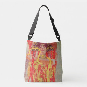 Gustav Klimt Red Woman Gold Schlangen Malerei Tragetaschen Mit Langen Trägern