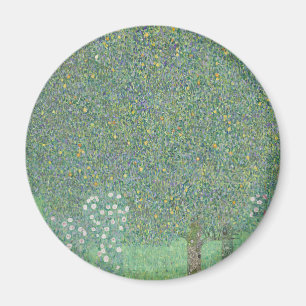 Gustav Klimt - Rosebüsche unter dem Baumwerk Magnet
