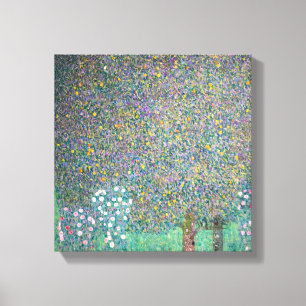 Gustav Klimt - Rosen unter den Bäumen Leinwanddruck