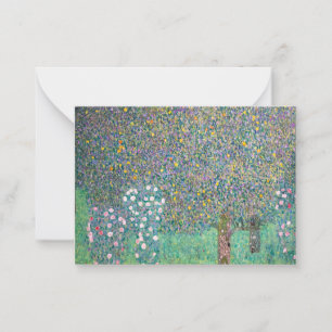 Gustav Klimt - Rosen unter den Bäumen Mitteilungskarte