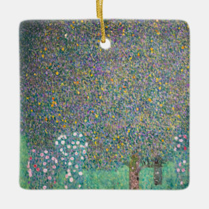 Gustav Klimt - Rosenbüsche unter den Bäumen Keramikornament