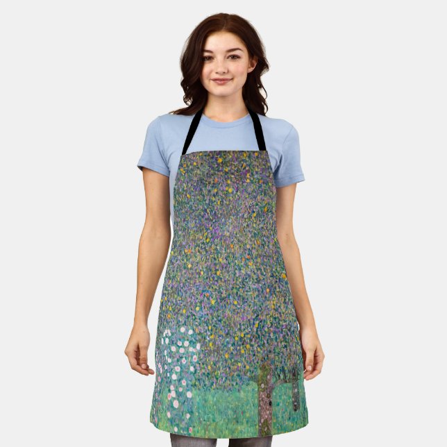 Gustav Klimt - Rosenbüsche unter den Bäumen Schürze (Getragen)