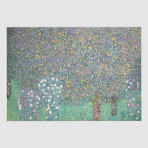 Gustav Klimt - Rosenbüsche unter den Bäumen Seidenpapier