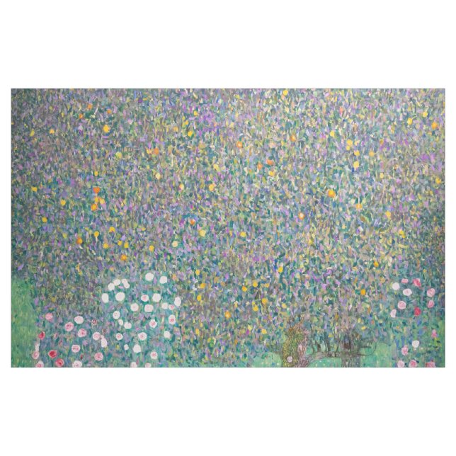 Gustav Klimt - Rosenbüsche unter den Bäumen Stoff (Yard (91,4 cm))