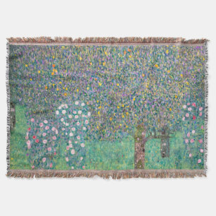 Gustav Klimt - Rosensträucher unter den Bäumen Decke