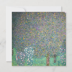 Gustav Klimt - Rosensträucher unter den Bäumen Einladung