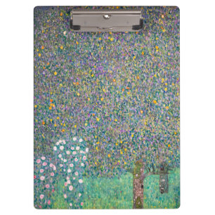 Gustav Klimt - Rosensträucher unter den Bäumen Klemmbrett