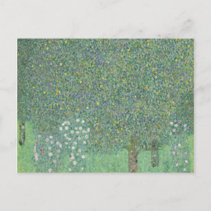 Gustav Klimt - Rosensträucher unter den Bäumen Postkarte