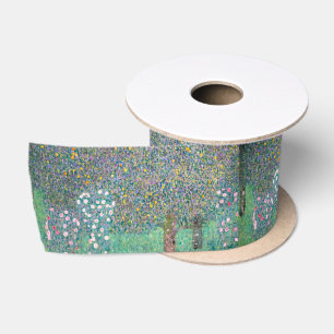 Gustav Klimt - Rosensträucher unter den Bäumen Satinband