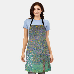 Gustav Klimt - Rosensträucher unter den Bäumen Schürze