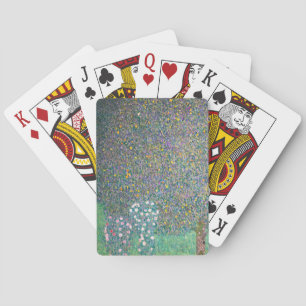 Gustav Klimt - Rosensträucher unter den Bäumen Spielkarten