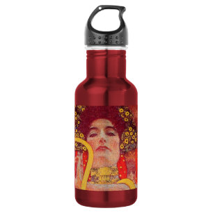 Gustav Klimt Rote Frau Goldschlange Malerei Edelstahlflasche