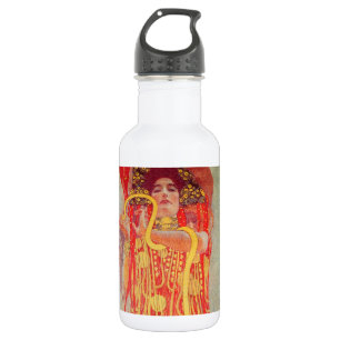 Gustav Klimt Rote Frau Goldschlange Malerei Edelstahlflasche