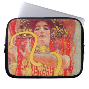 Gustav Klimt Rote Frau Goldschlange Malerei Laptopschutzhülle