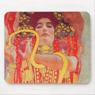 Gustav Klimt Rote Frau Goldschlange Malerei Mousepad
