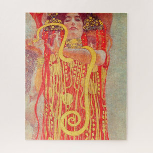 Gustav Klimt Rote Frau Goldschlange Malerei Puzzle