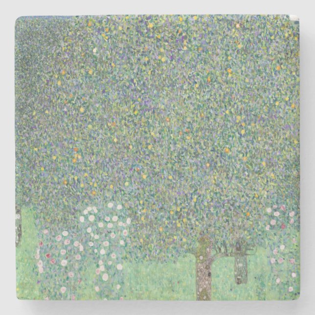 Gustav Klimt’s Rosebushes Under the Trees, 1905 Steinuntersetzer (Vorderseite)