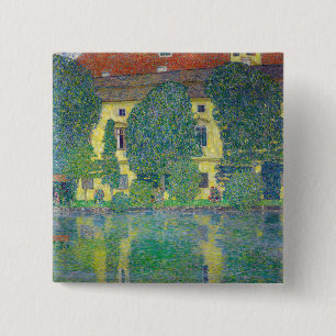 Gustav Klimt - Schloss Kammer am Attersee III Button