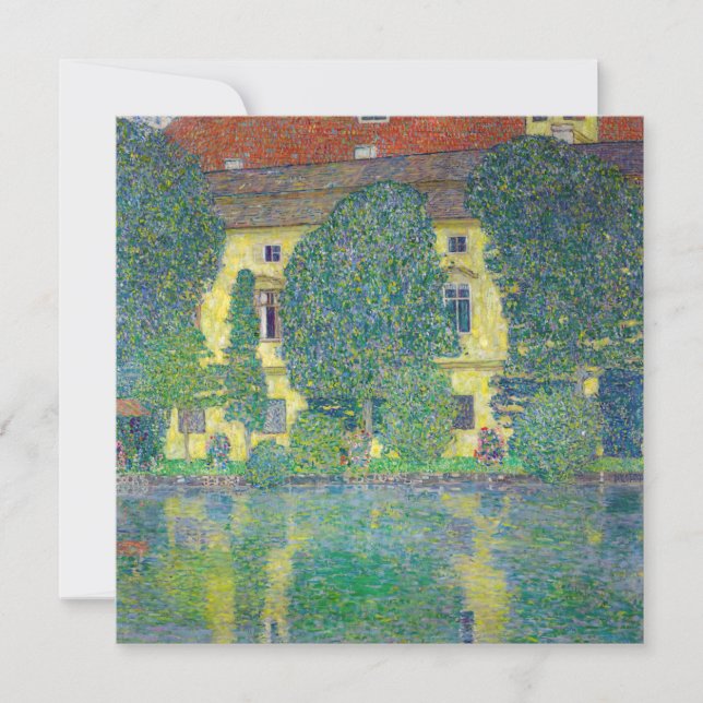 Gustav Klimt - Schloss Kammer am Attersee III Dankeskarte (Vorderseite)
