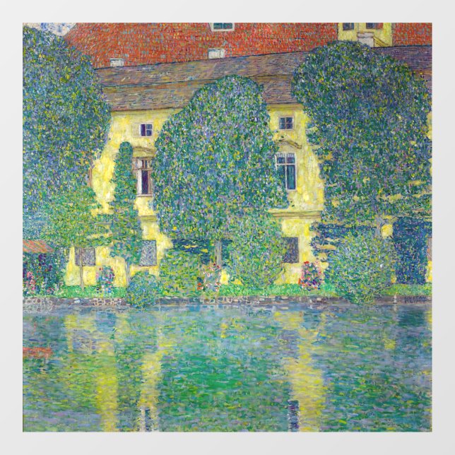 Gustav Klimt - Schloss Kammer am Attersee III Fensteraufkleber (Blatt)