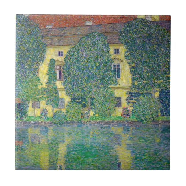 Gustav Klimt - Schloss Kammer am Attersee III Fliese (Vorderseite)