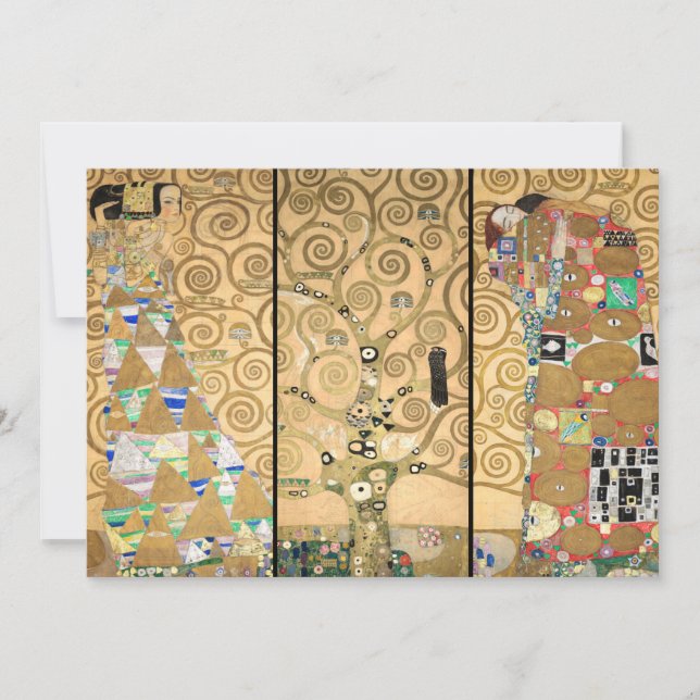 Gustav Klimt - Stoclet Frieze Tree of Life Einladung (Vorderseite)