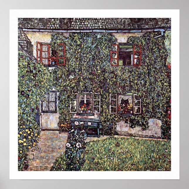 Gustav Klimt ~ Stone House Poster (Vorne)