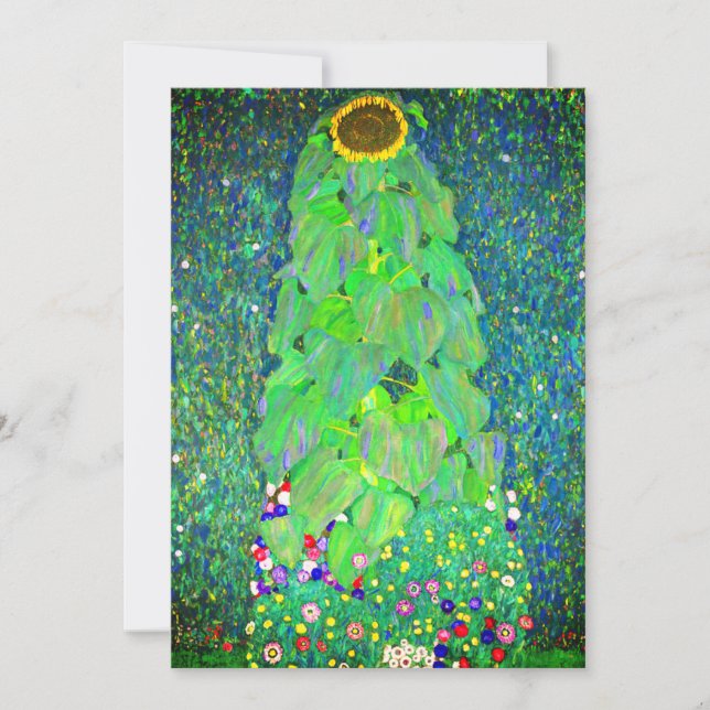 Gustav Klimt Sunflower Einladung (Vorderseite)