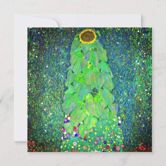 Gustav Klimt Sunflower Einladung (Vorderseite)