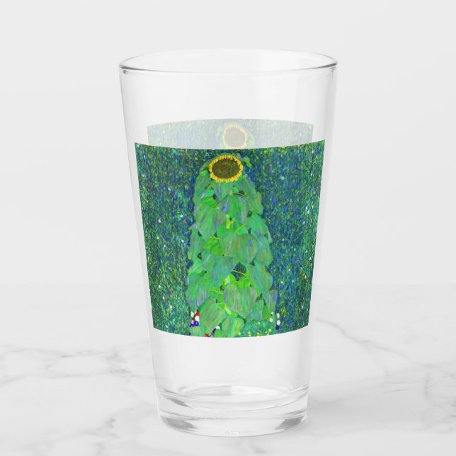 Gustav Klimt Sunflower Glas (Vorderseite)