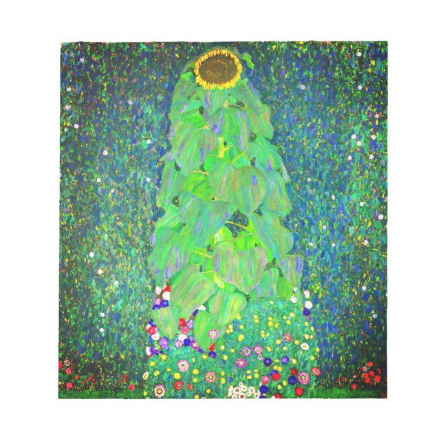 Gustav Klimt Sunflower Notizblock (Vorderseite)
